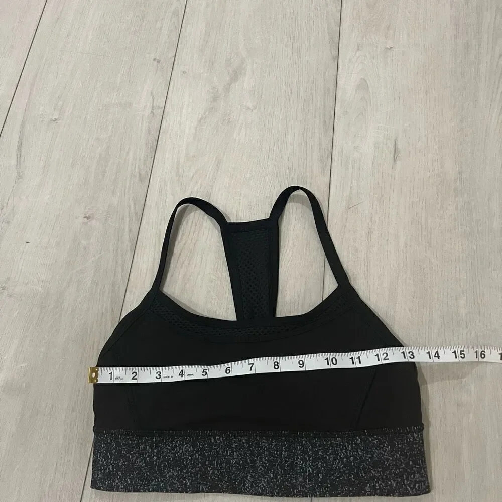 Lululemon Fit Physique Bra Black Suited Print White Black Size 6